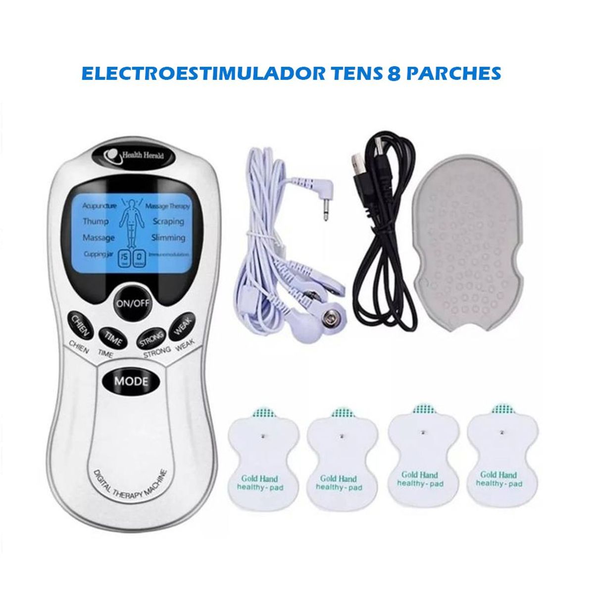 HOLGU - Masajeador Tens de 8 Parches electroestimulador