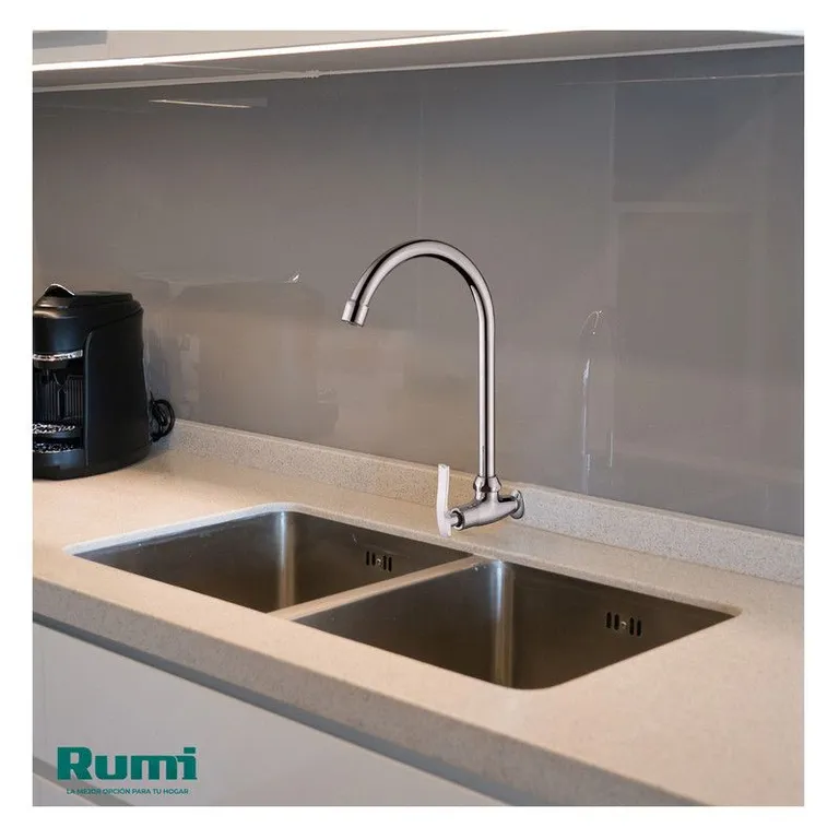 LLAVE PARA LAVADERO A LA PARED VLT R-02 CROMADA RUMI | Sodimac Perú