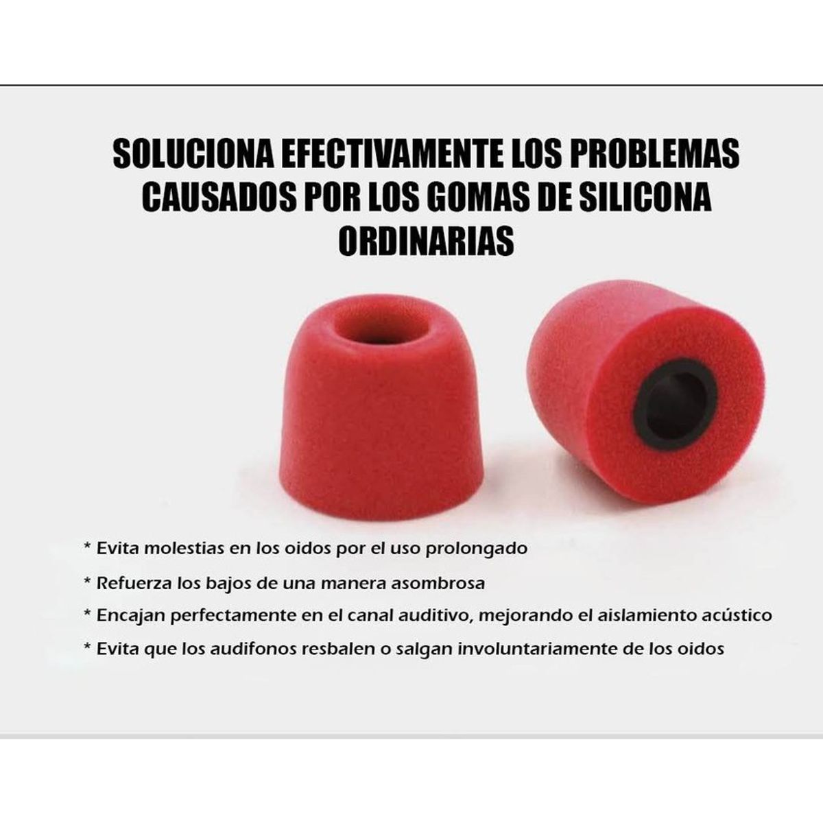 GENERICO - Almohadilla o espuma de memoria aislantes para audífonos