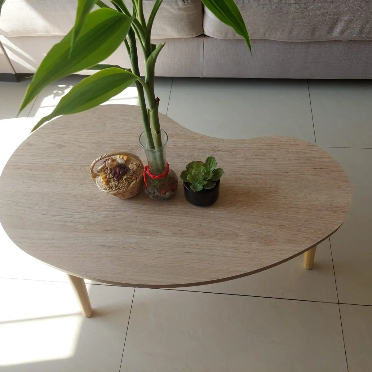 GENERICO - Mesa de centro estilo riñon