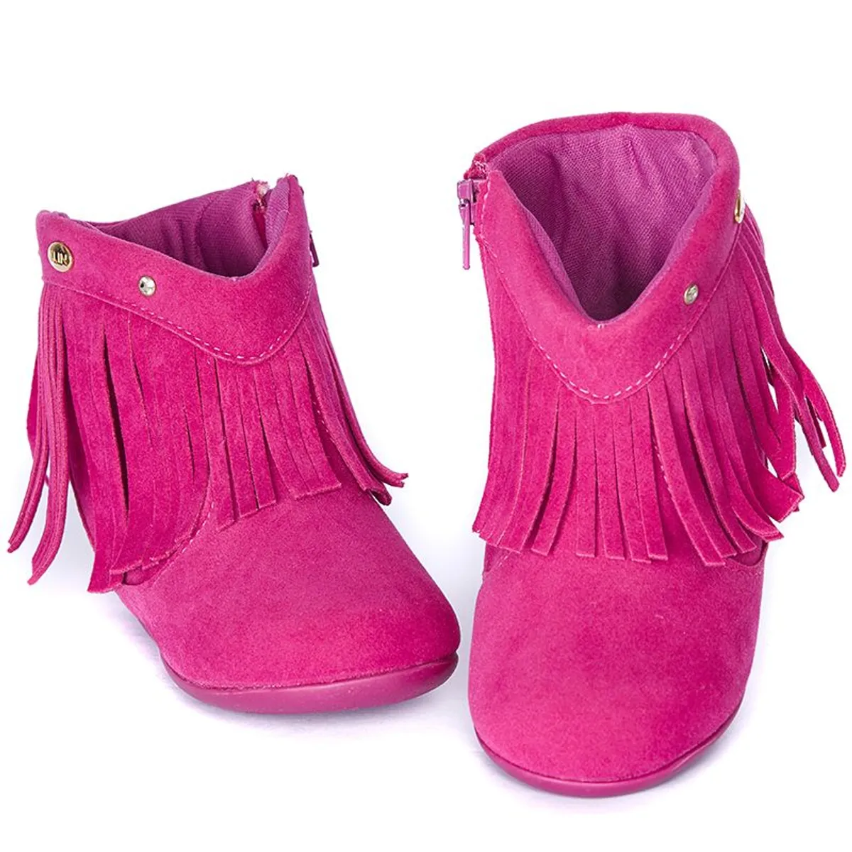 KLIN - Botines para Bebé Niña Fucsia con Flecos KLIN