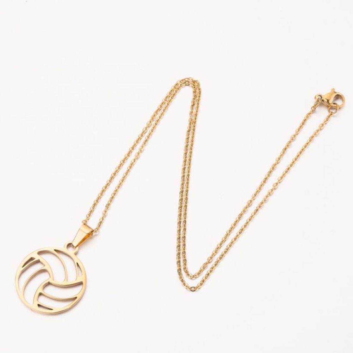 GENERICO - Collar de pelota de voley dorado