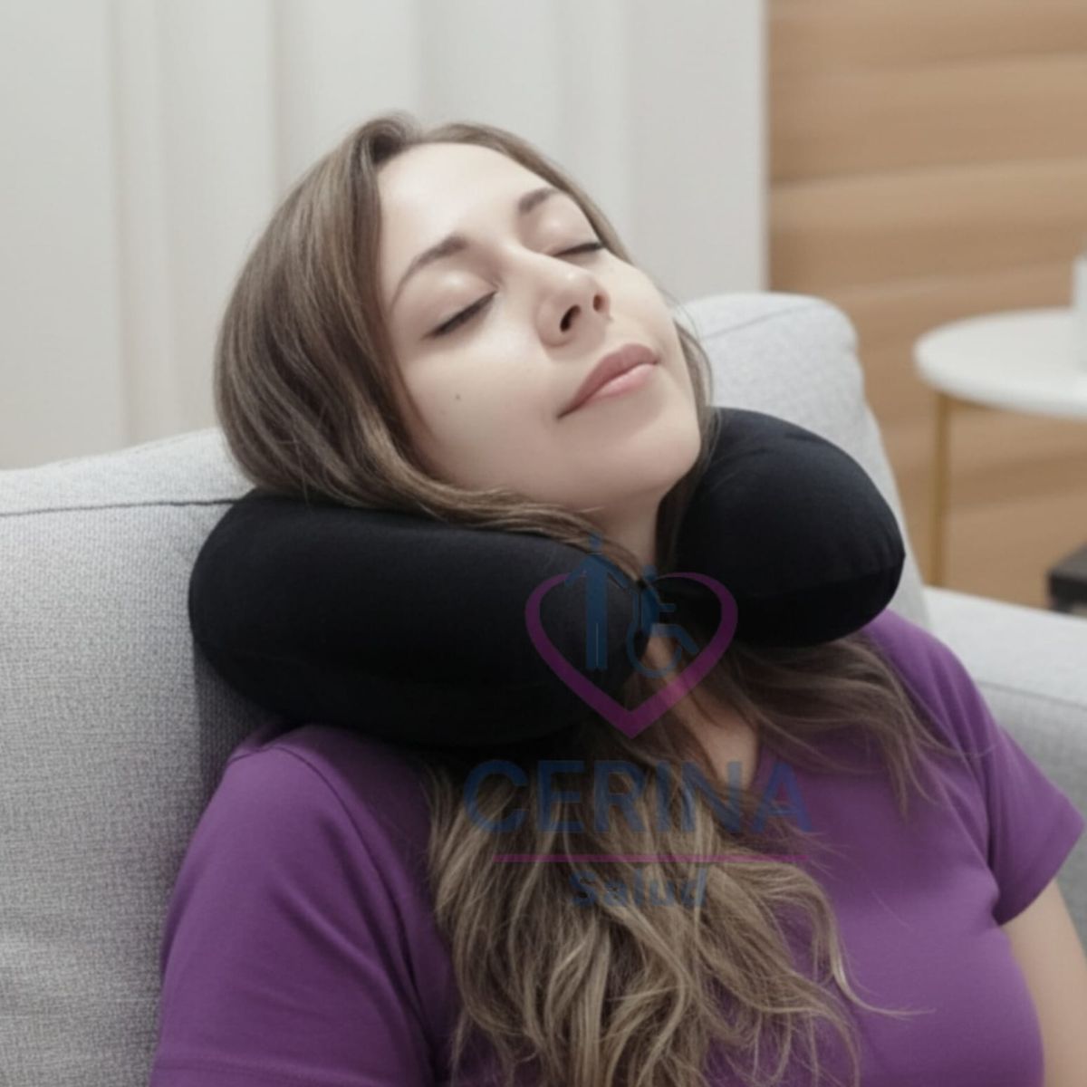 GENERICO - Almohada para cuello cojin cervical para viaje color negro