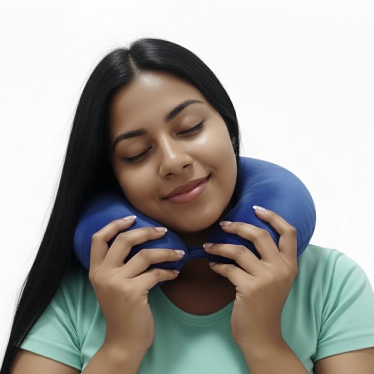 GENERICO - Almohada para cuello cojin cervical para viaje color Azul