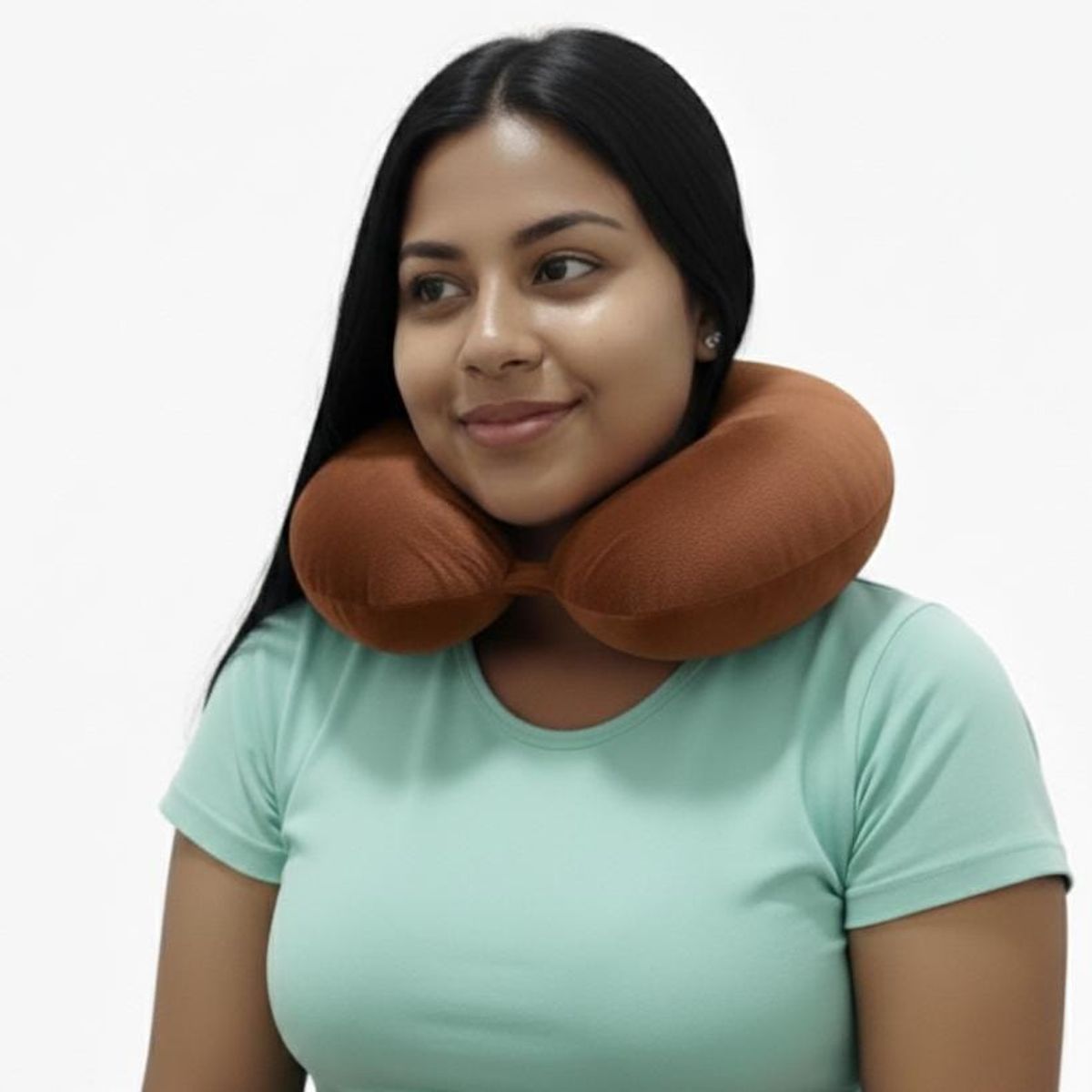 GENERICO - Almohada para cuello cojin cervical para viaje Marrón