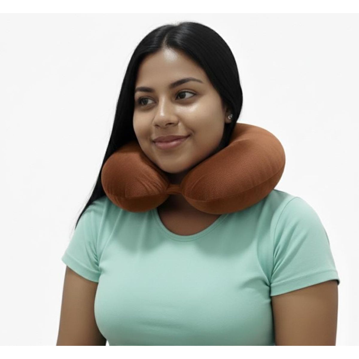 GENERICO - Almohada para cuello cojin cervical para viaje Marrón