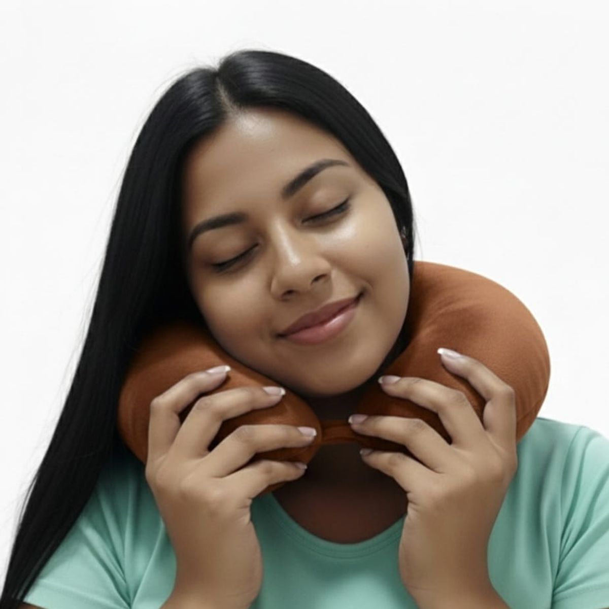 GENERICO - Almohada para cuello cojin cervical para viaje Marrón