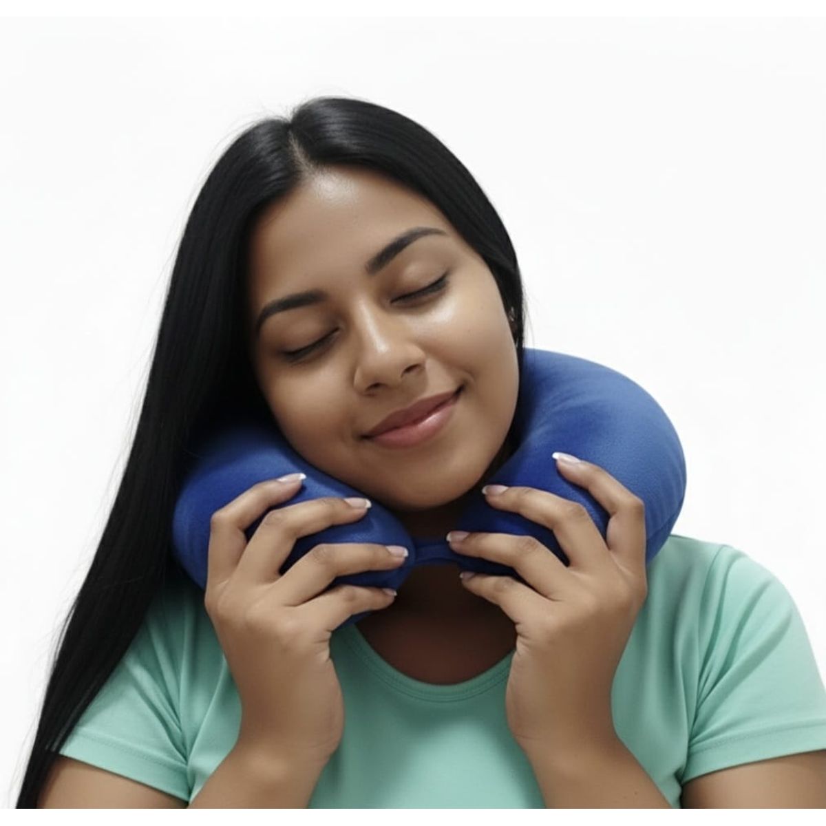 GENERICO - Almohada para cuello - cojin cervical para viaje Azul