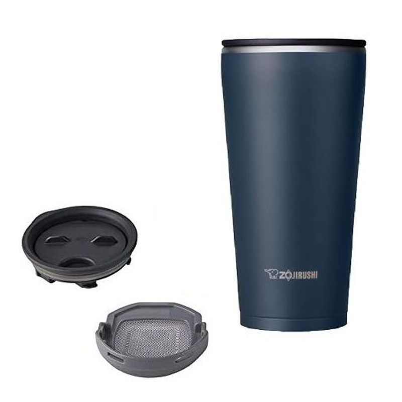 ZOJIRUSHI - Vaso Térmico tapa con filtro te Acero Inoxidable 450ml color azul zojirushi