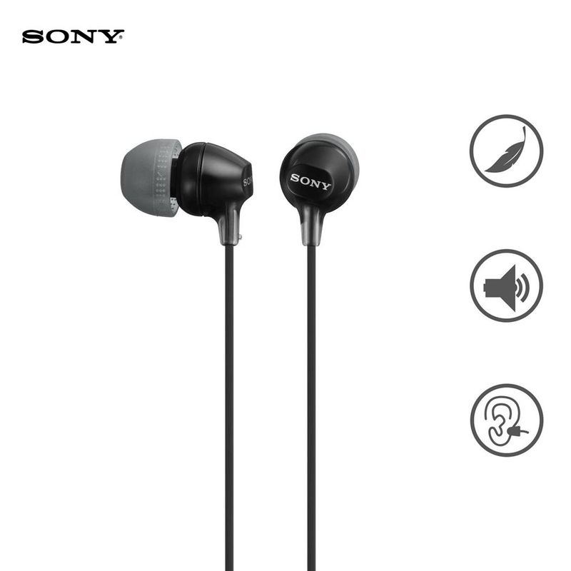 SONY - Audífonos In Ear Sony MDR-EX15LP Extra Bass - Negro