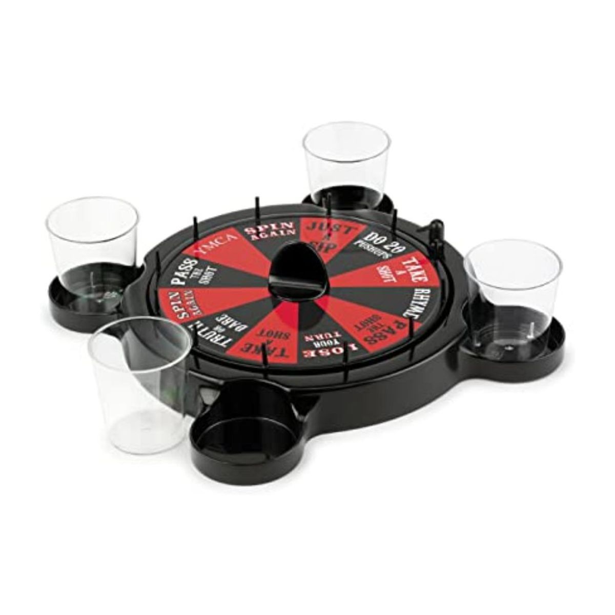 INSPIRA - Juego Ruleta Giratoria Shot de Tragos 4 Jugadores