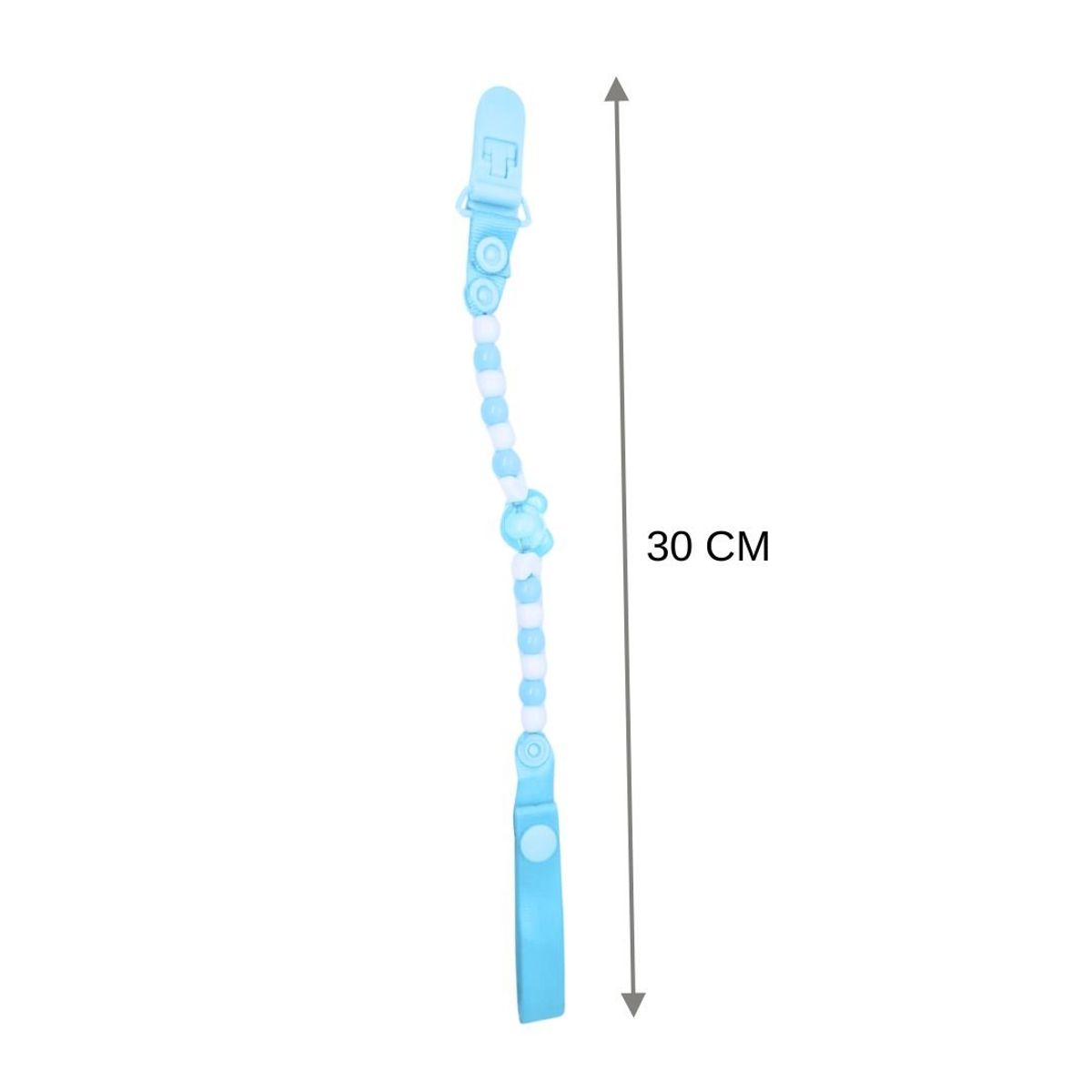 GENERICO - Clip para chupón orejitas celeste