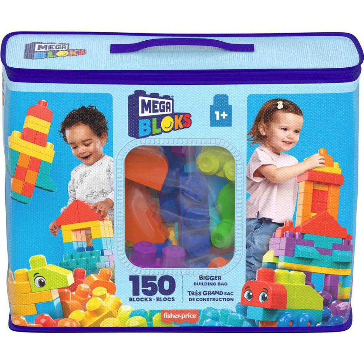 FISHER PRICE - MEGA BLOCKS BOLSA DE BLOQUES JUMBO 150 PIEZAS