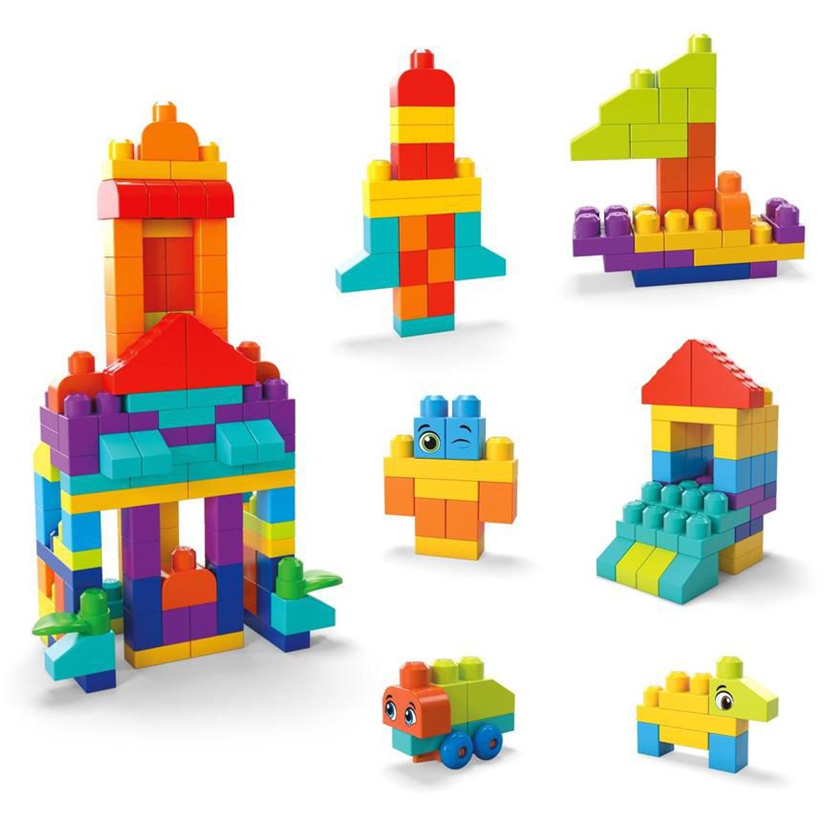 FISHER PRICE - MEGA BLOCKS BOLSA DE BLOQUES JUMBO 150 PIEZAS