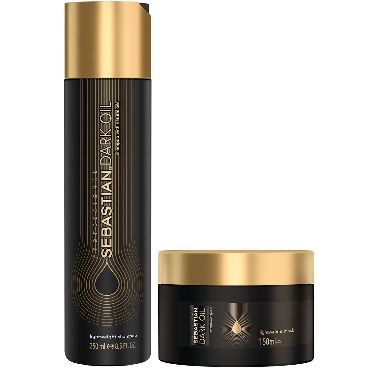 SEBASTIAN - Shampoo 250ml + Mascarilla 150ml Sebastian Dark Oil