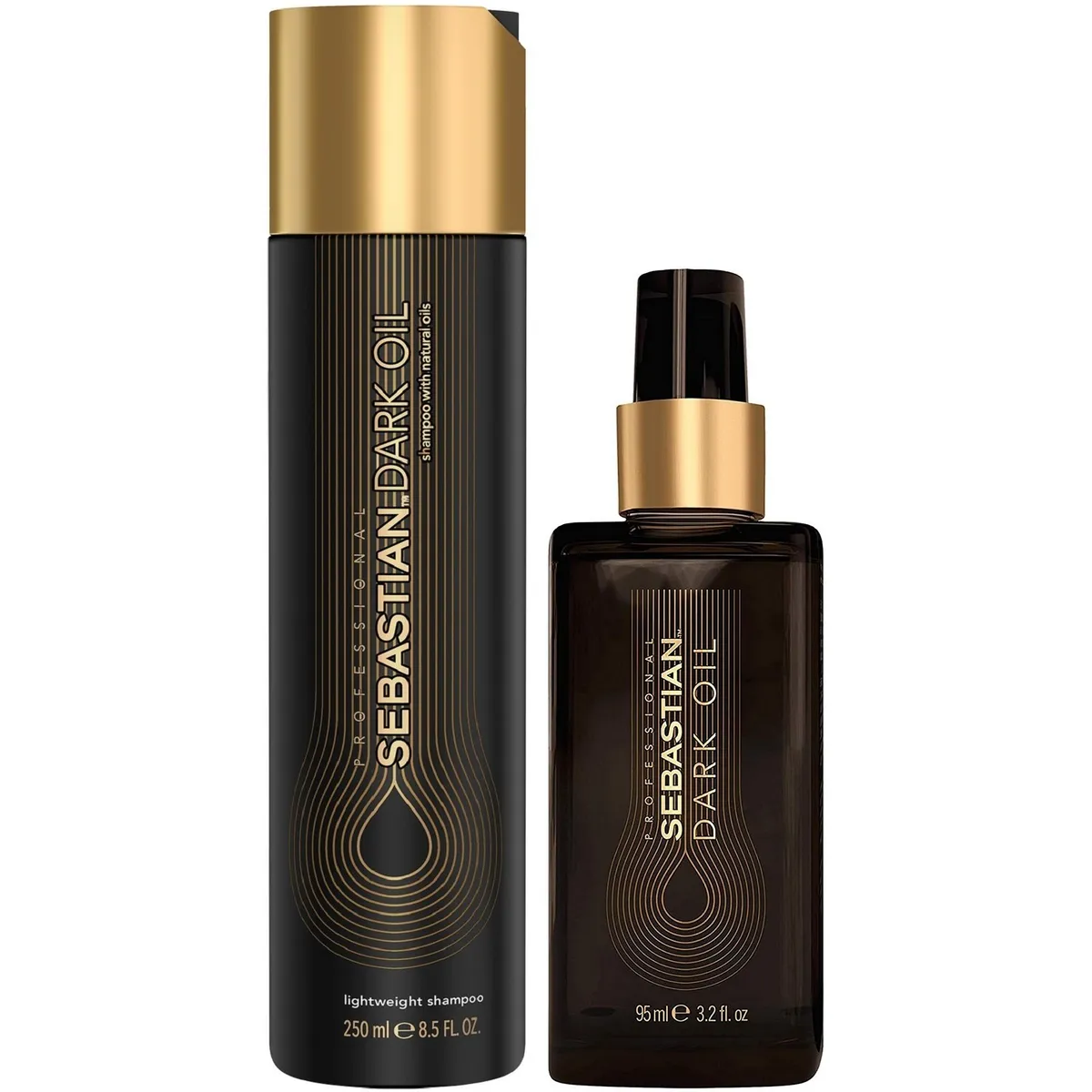 SEBASTIAN - Shampoo 250ml + Aceite 95ml Sebastian Dark Oil