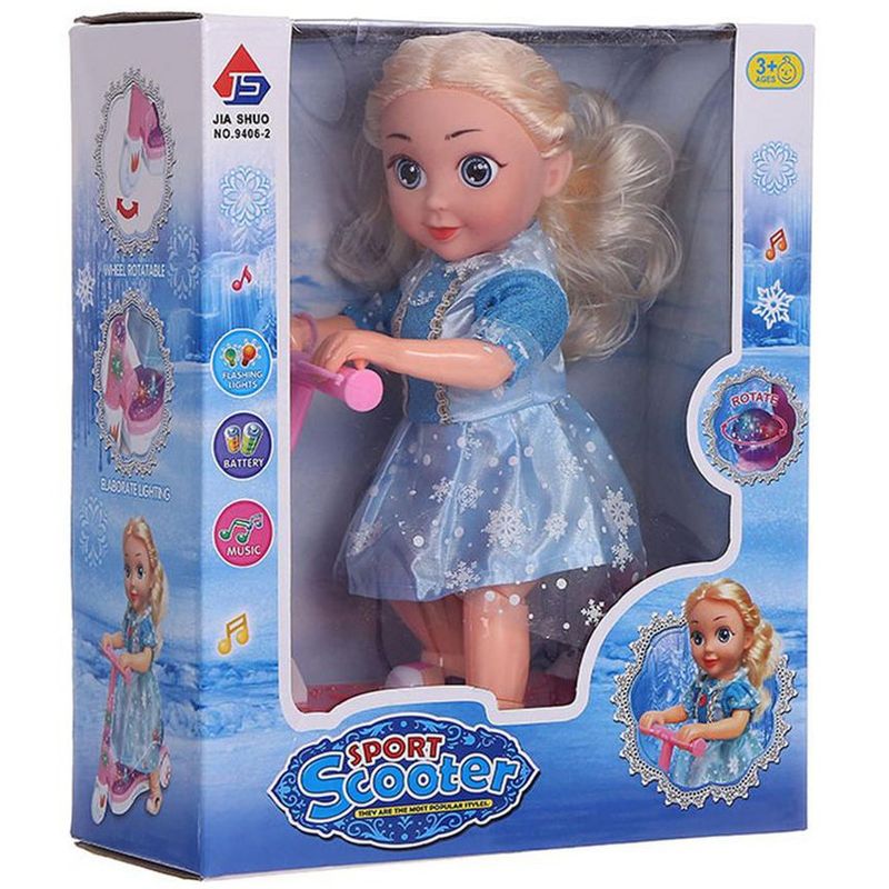 GENERICO - Muñeca Doll Scooter Luces Músical