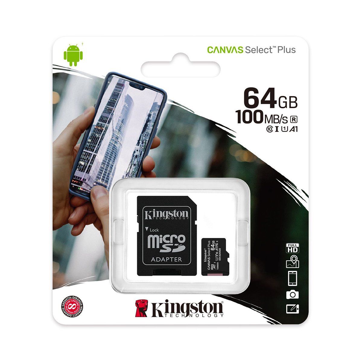 KINGSTON - Memoria MicroSD Canvas Select Plus De 64GB - Kingston