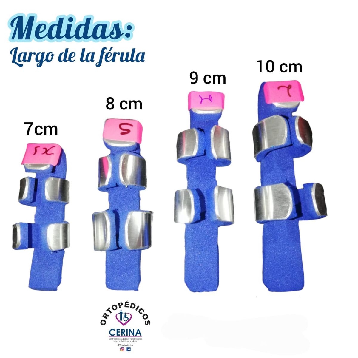 GENERICO - Férula de aluminio para dedo tipo rana Talla XS