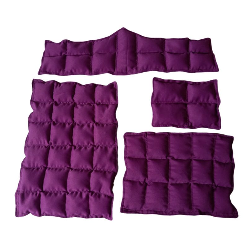 GENERICO - Pack de 4 compresas de semillas almohadillas para calor o frío Morado