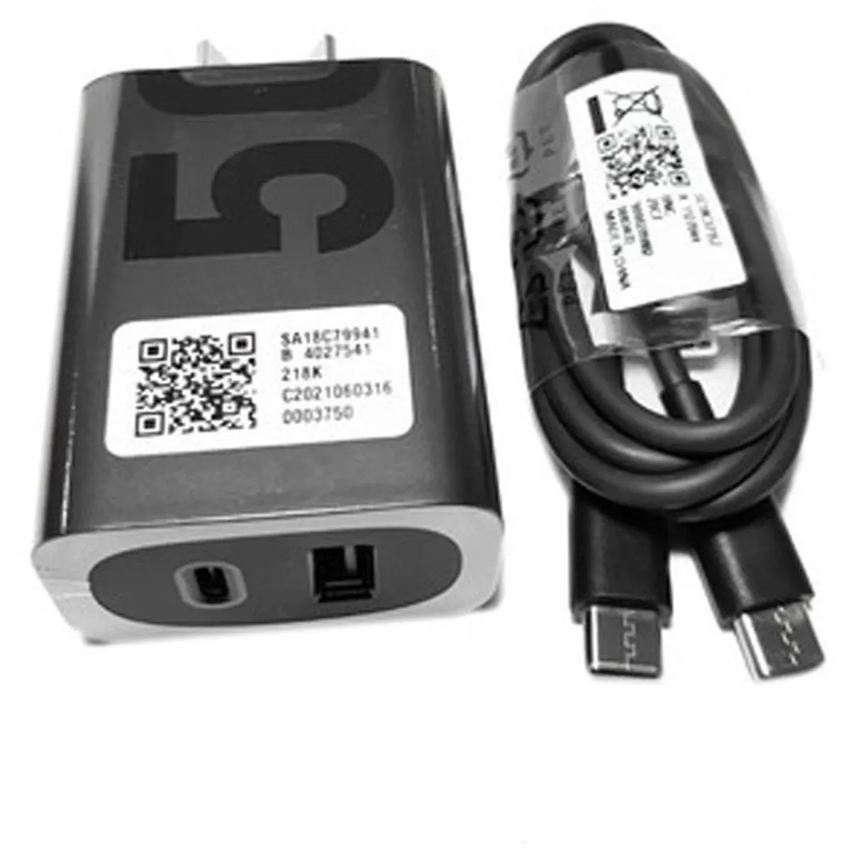 MOTOROLA - Cargador Motorola Turbo Power 50W Duo Cable Usb-C Negro