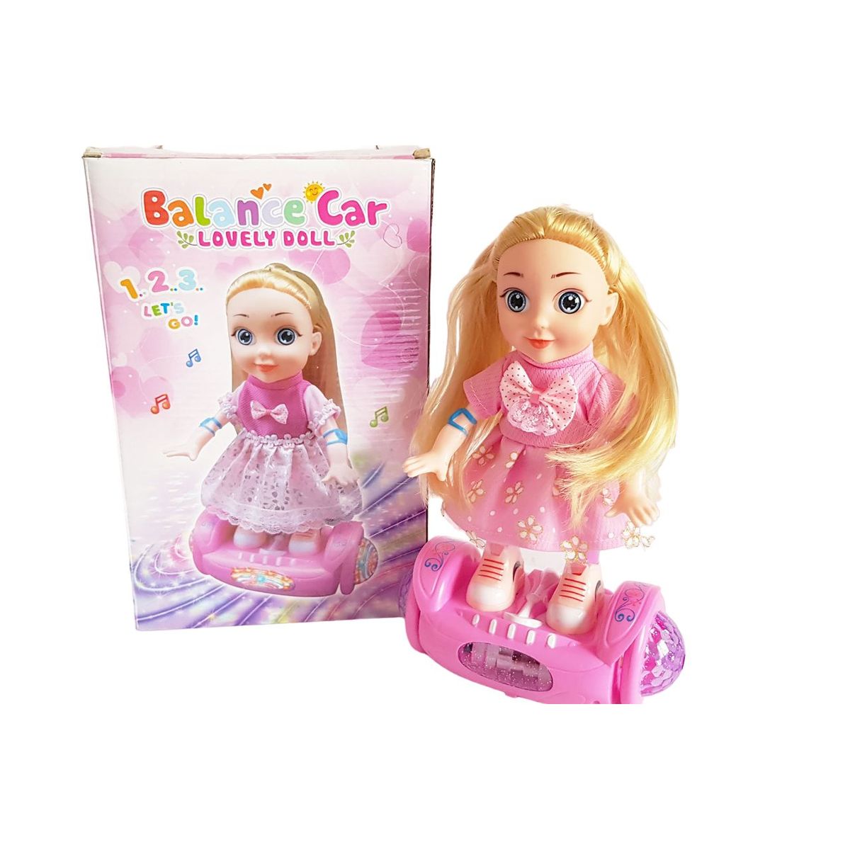 GENERICO - Muñeca Doll Scooter Balance Luces Música