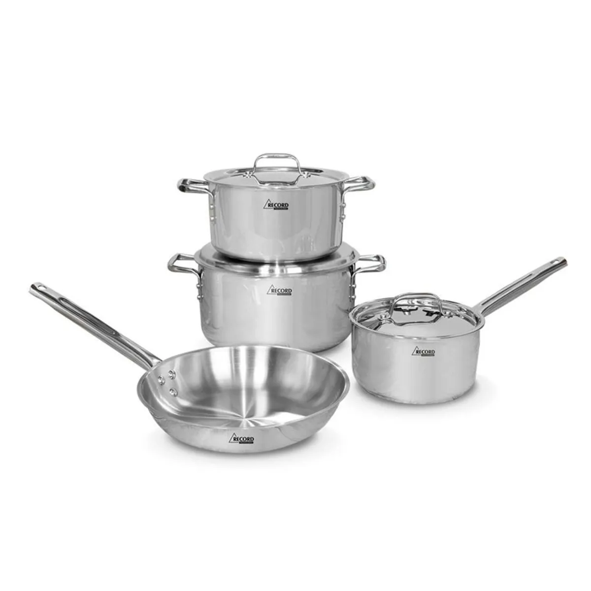 RECORD - Juego de Ollas Professional Acero Inoxidable 7 piezas