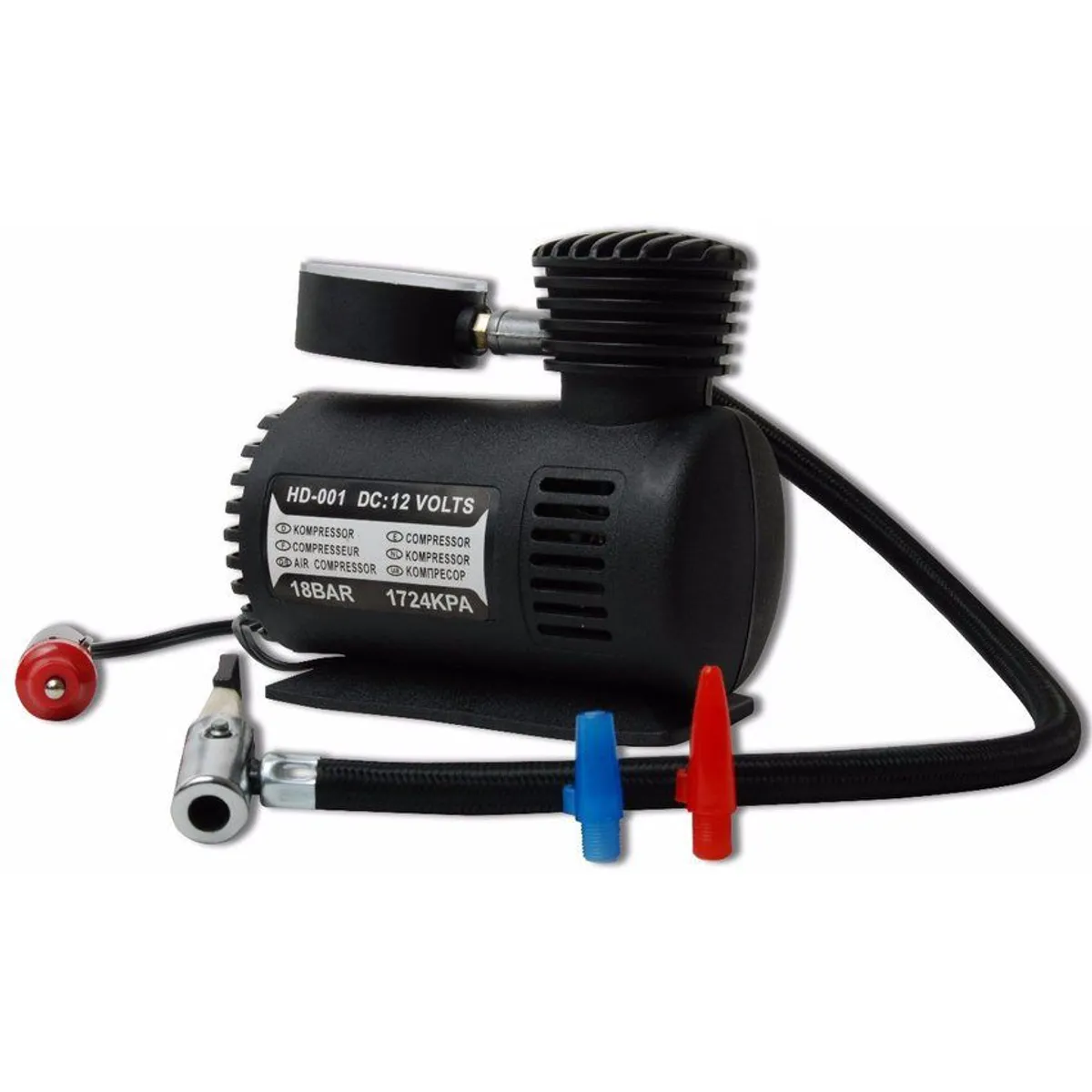 GENERICO - Mini compresor de aire -inflador de llantas portátil