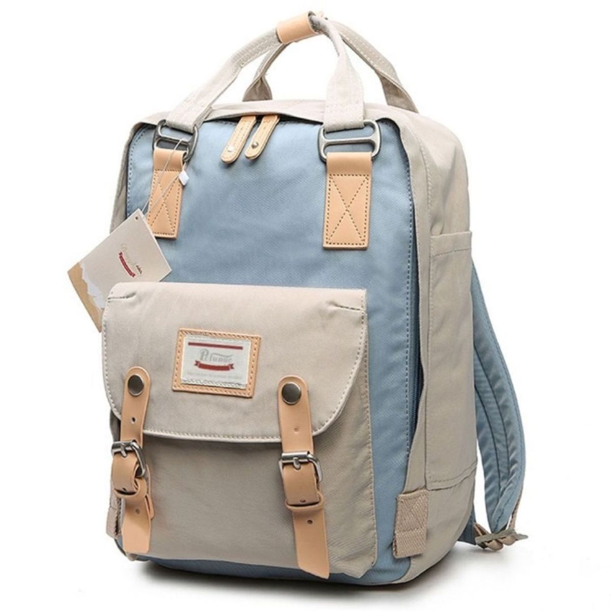 GENERICO - Mochila para laptop 14 pulgadas gris celeste