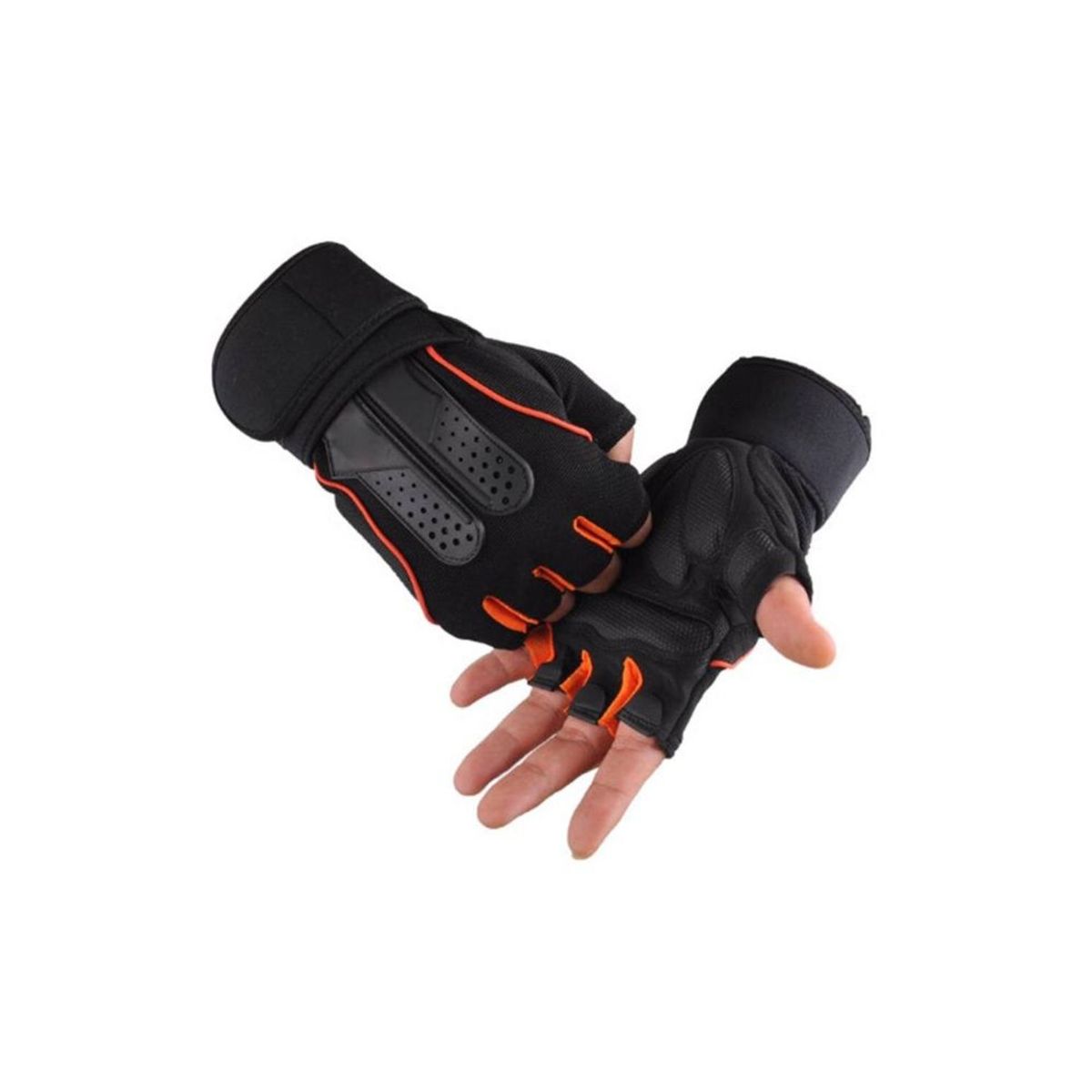 GENERICO - Mitones Guantes Deportivo para Pesas con Muñequera Nara L C