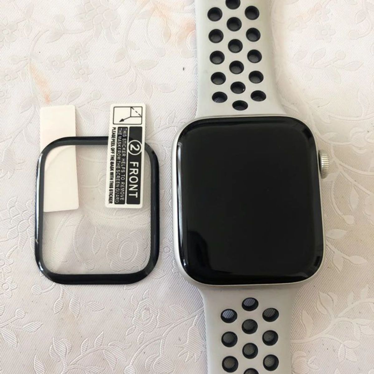 GENERICO - Protector de Pantalla Completo para Apple Watch 45MM - Negro