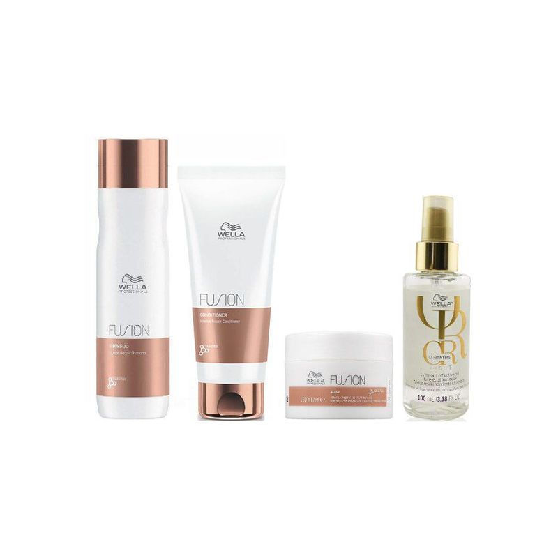 WELLA - Wella - Pack Fusion Shampoo Acondicionador Mascarilla  Oil Light