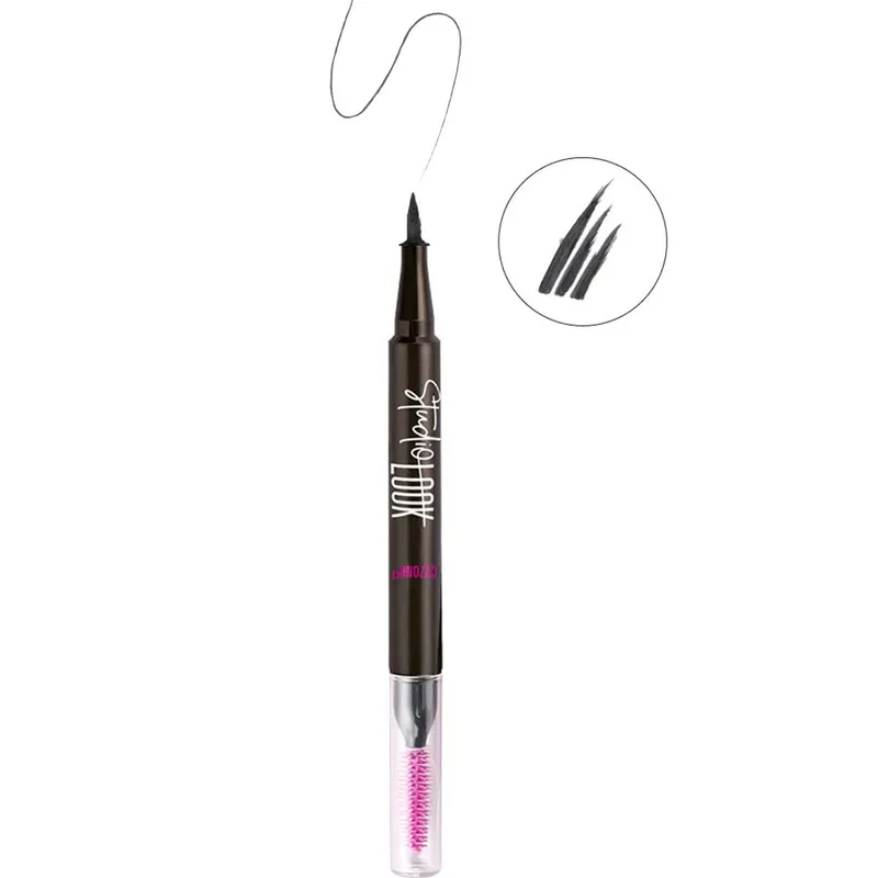CYZONE - Delineador Cejas Plumón 2 En 1 Wow Brow Studio Look SOFT Black