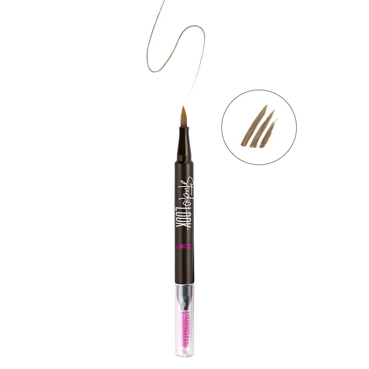 CYZONE - Delineador Cejas Plumón 2 En 1 Wow Brow Studio Look MEDIUM Brown
