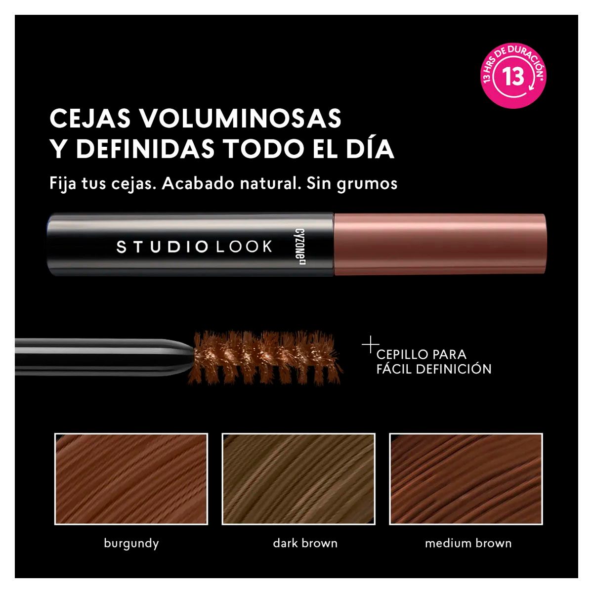 CYZONE - Mascara de Cejas Medium Brown Oh My Brow Studio Look