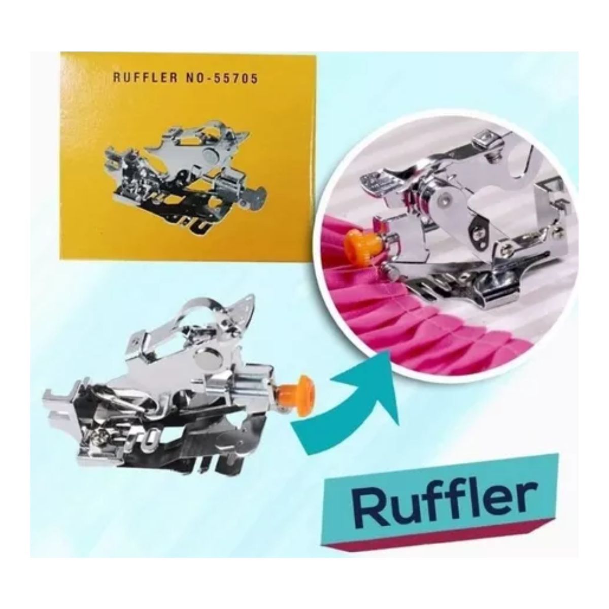 GENERICO - Ruffler Prensatela Fruncidora Plisar Mq Domestica O Familiar