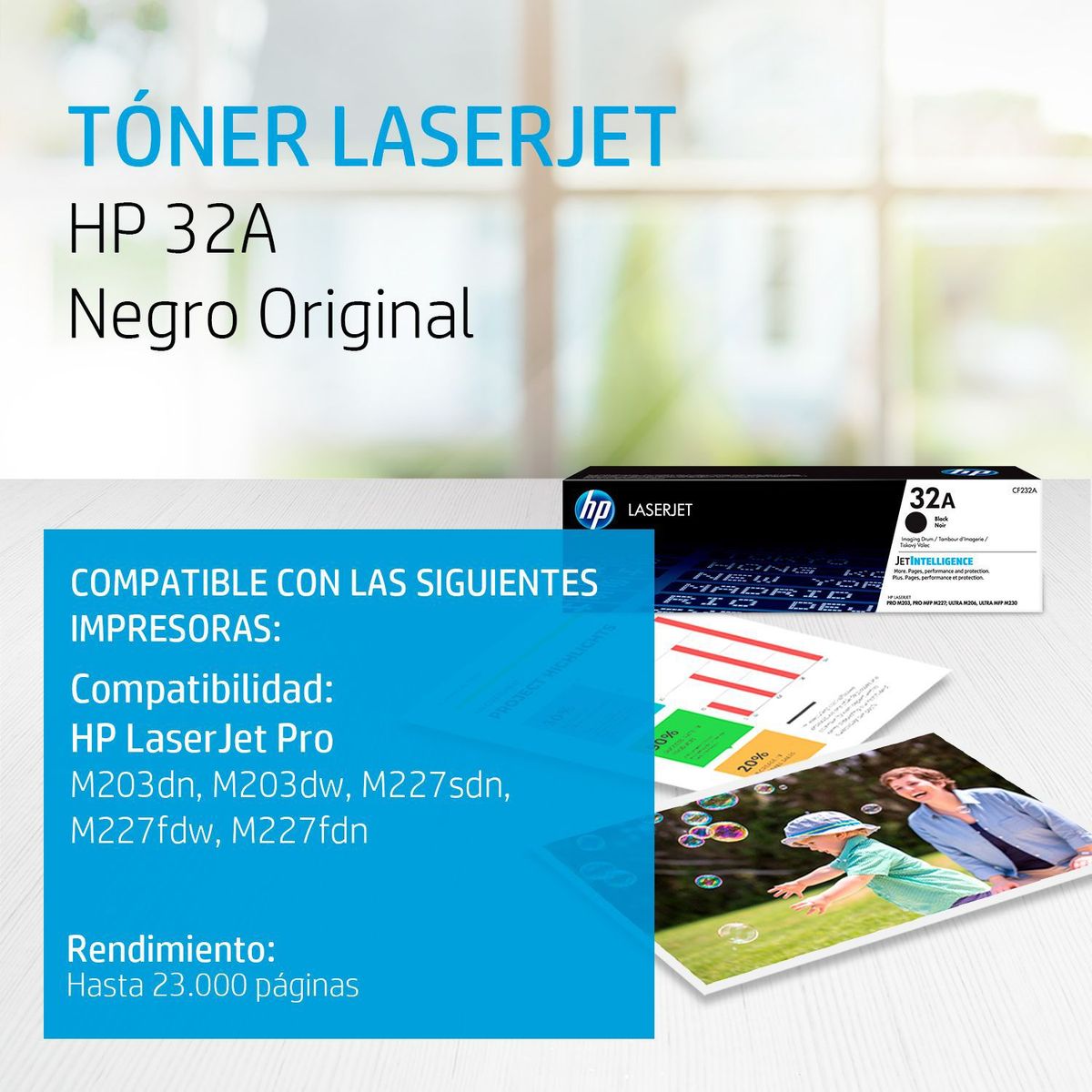 HP - DRUM HP 32A NEGRO CF232A ORIGINAL