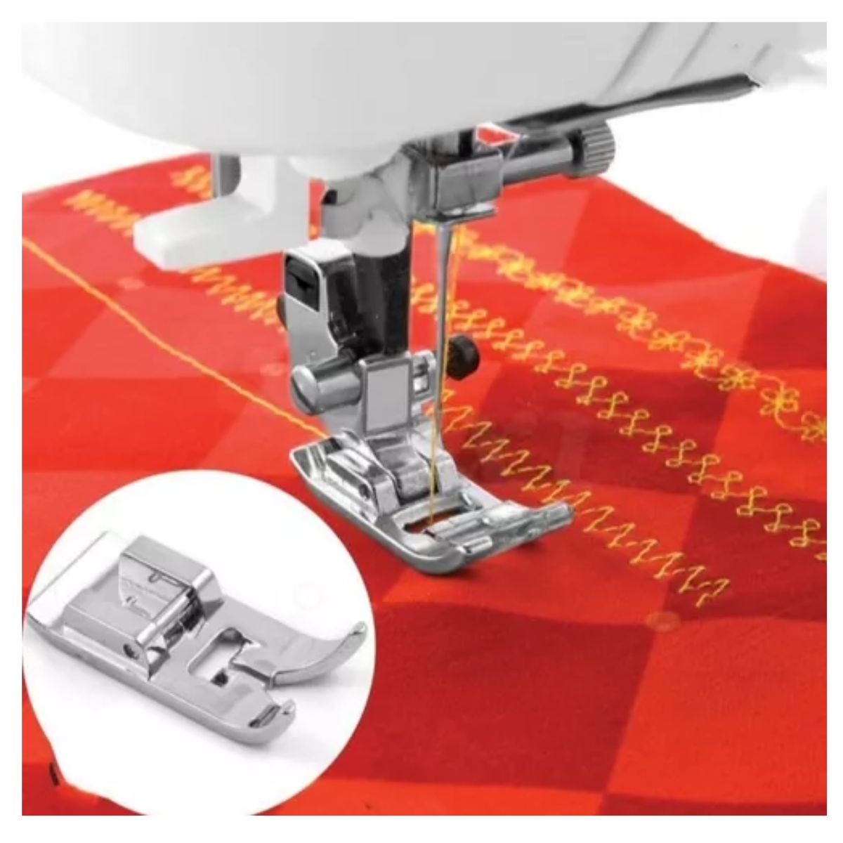 GENERICO - Prensatela Recta Zig Zag  para Maquinas De Coser Domesticas