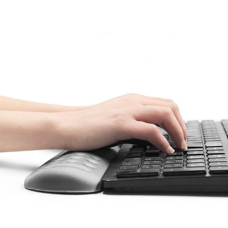 GENERICO - Almohadilla Baona Ergonomica Memoria de silicona mousepad NEGRO