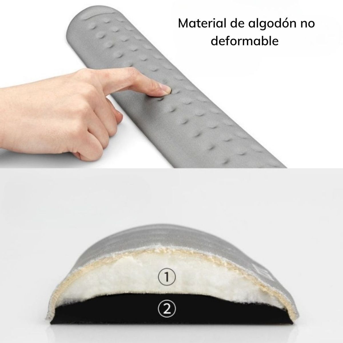 GENERICO - Almohadilla Baona Ergonomica Memoria de silicona mousepad NEGRO