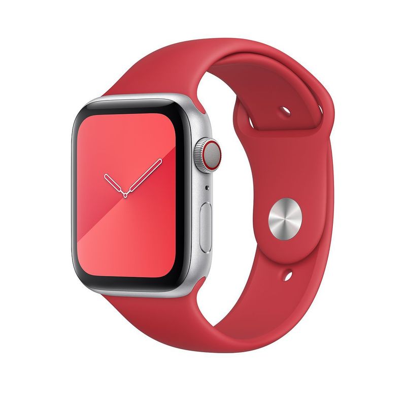 GENERICO - Correa Silicona para APPLE WATCH 49mm - 45mm - 44mm - 42mm - Rojo
