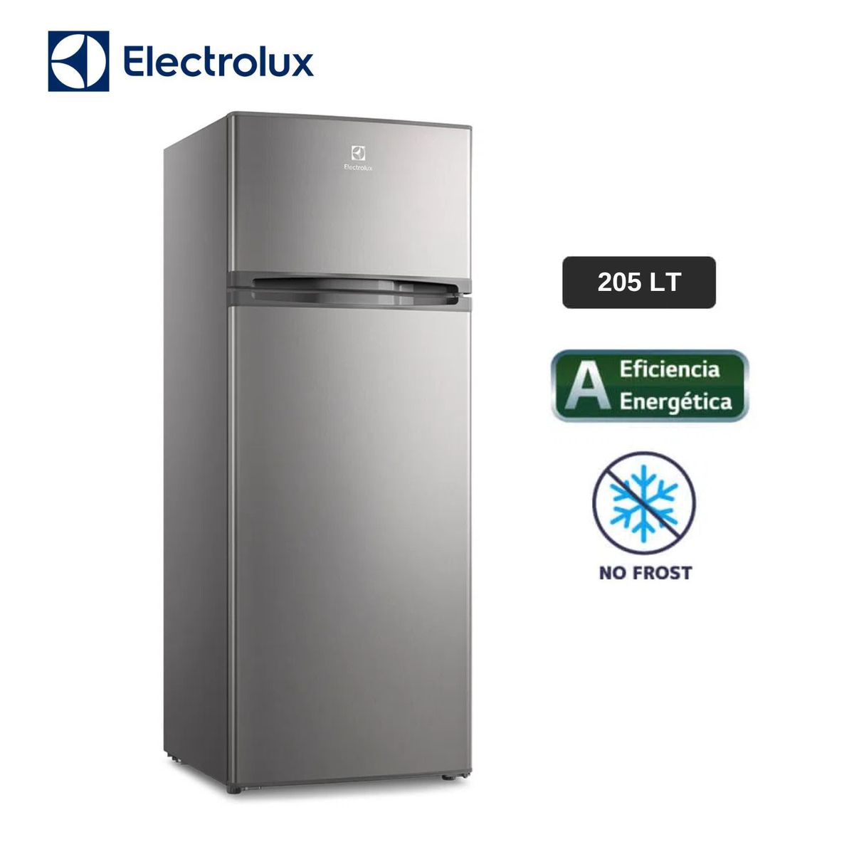ELECTROLUX - Refrigeradora Electrolux 205Lt Dos Puertas ERTY20G2HVI- Gris