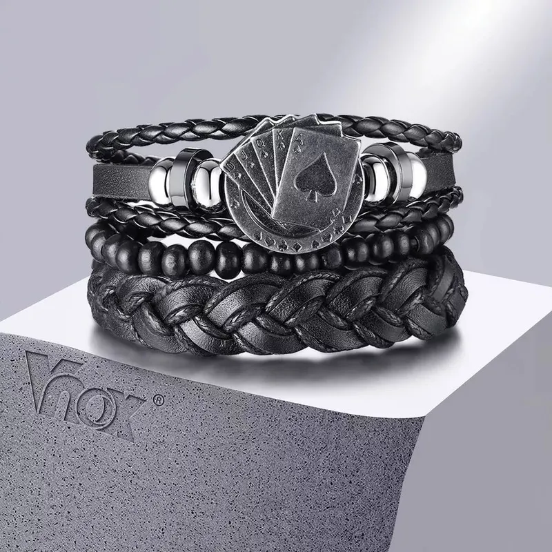 GENERICO - Pulseras de Cuero para Hombres