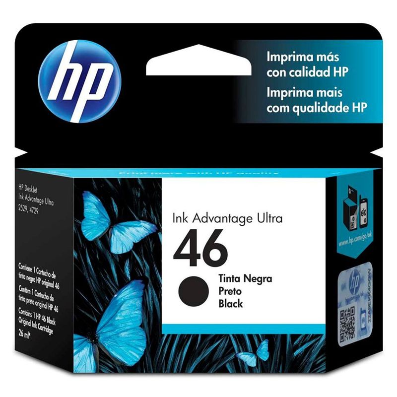 HP - CARTUCHO DE TINTA HP 46 NEGRO (CZ637AL) ORIGINAL