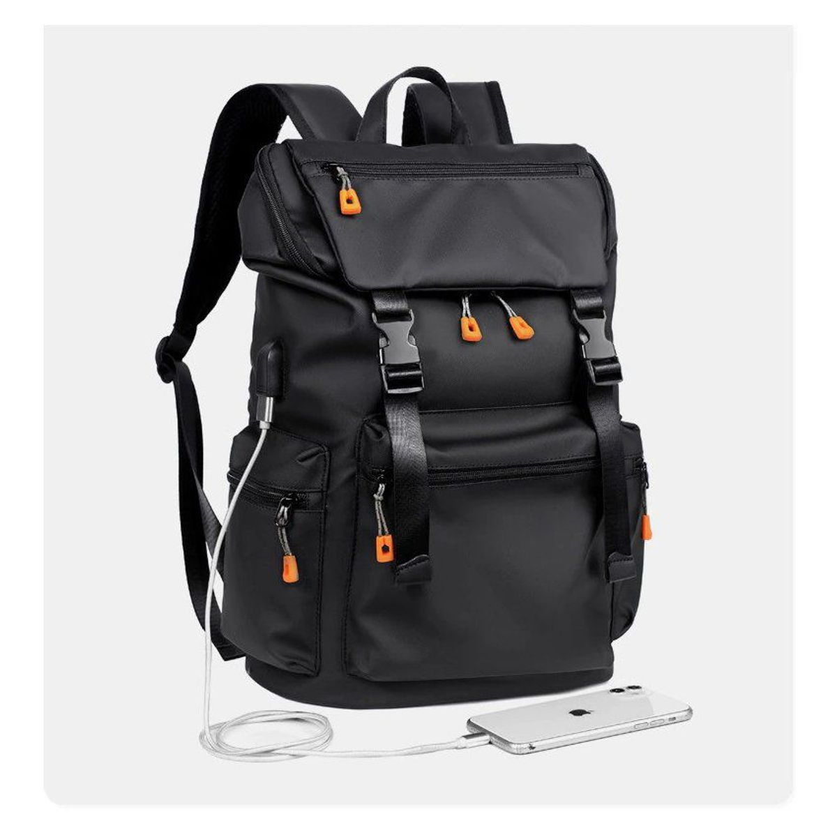 GENERICO - Mochila hombre tipo golden wolf premium portalaptop con carga usb