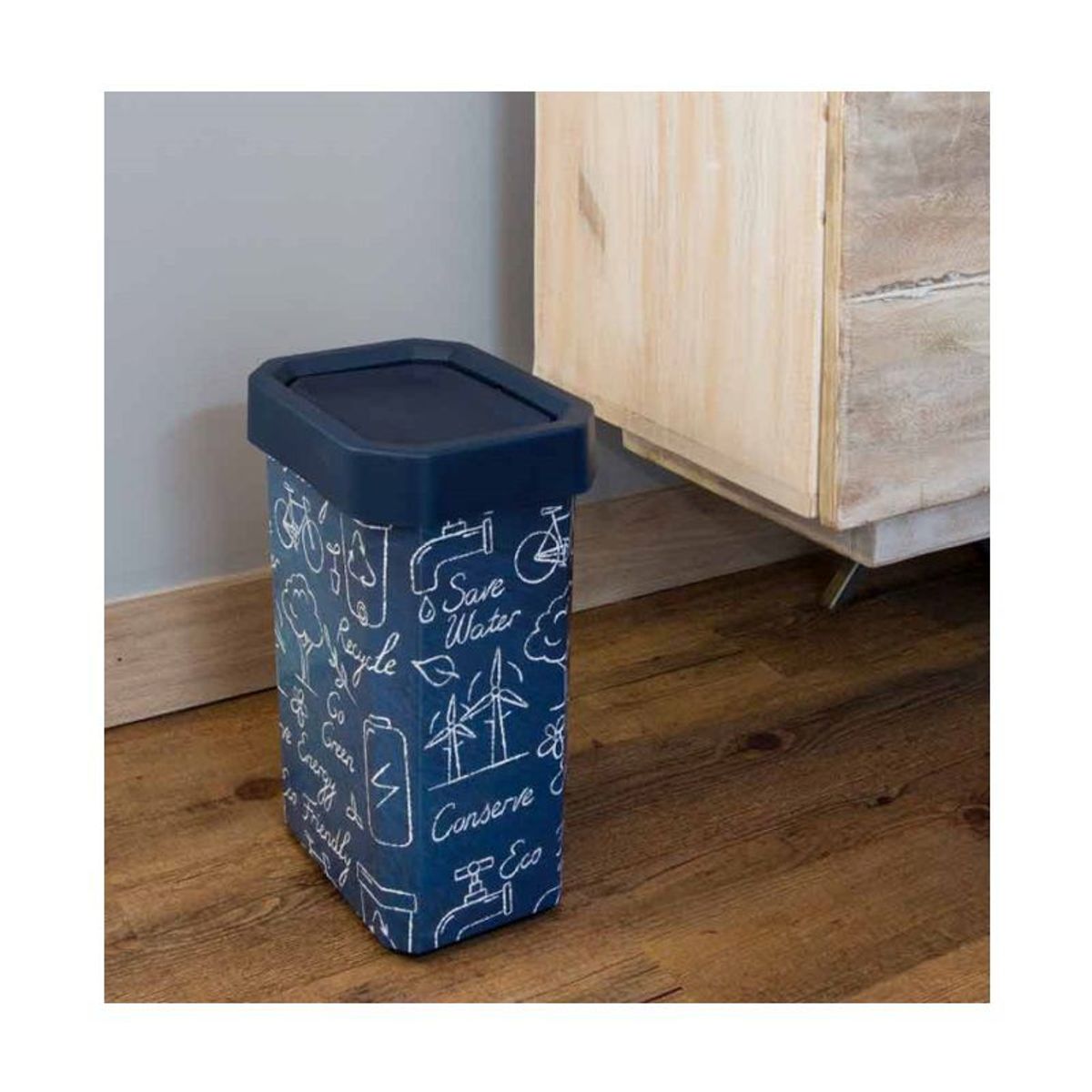 DISA SOLUCIONES ECOEFICIENTES - PAPELERA VAIVEN 10 LTS PIZARRA