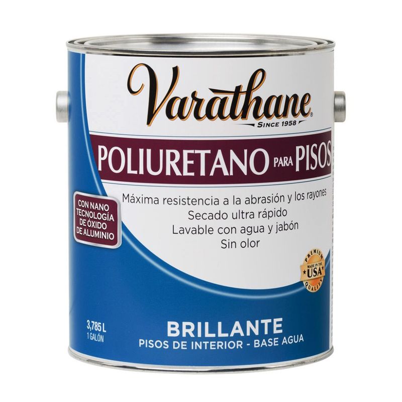 RUST OLEUM - VARATHANE POLIURETANO PISOS INTERIOR BRILLANTE BASE AGUA 1 GALÓN