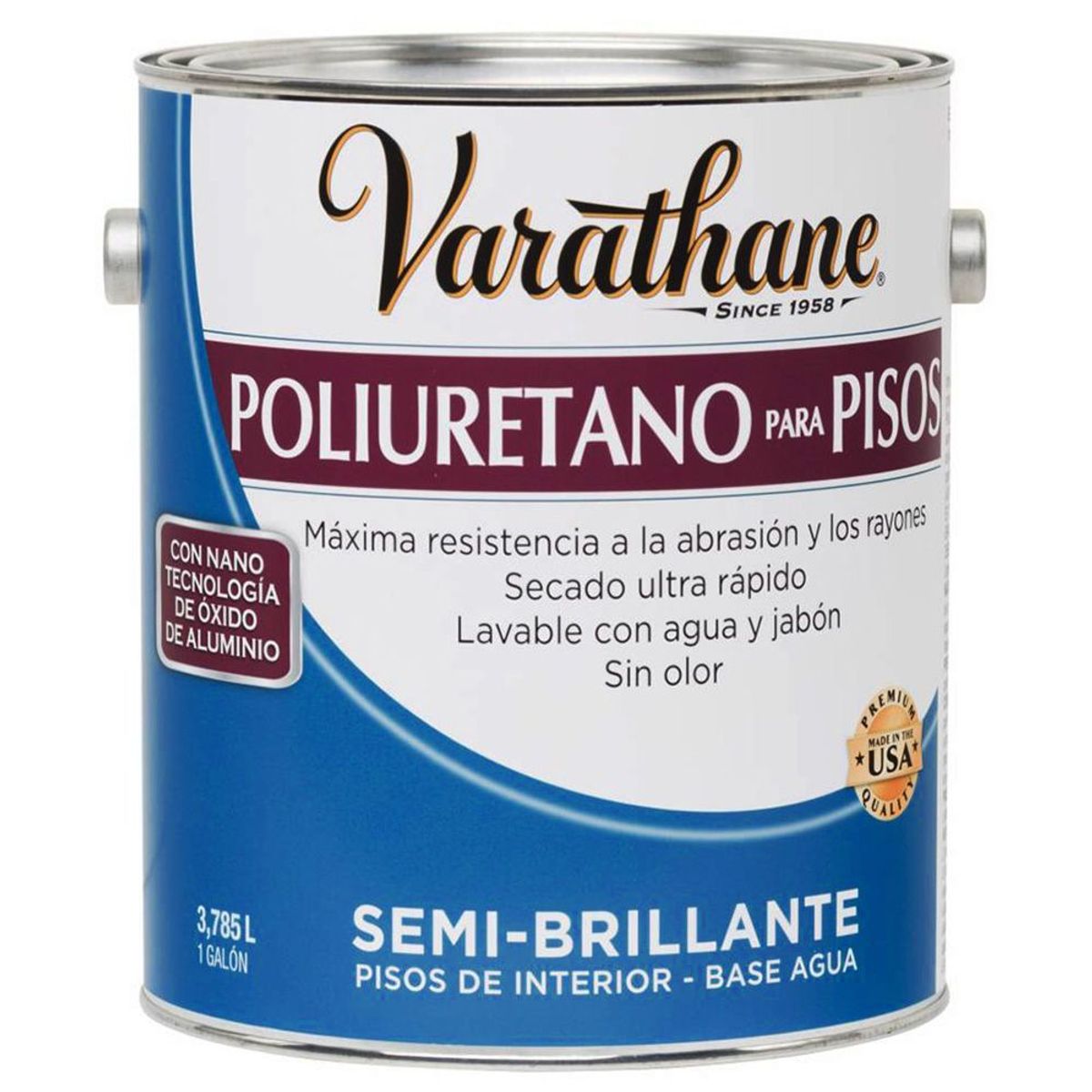 RUST OLEUM - VARATHANE POLIURETANO PISOS INTERIOR SEMI BRILLANTE BASE AGUA 1 GALÓN