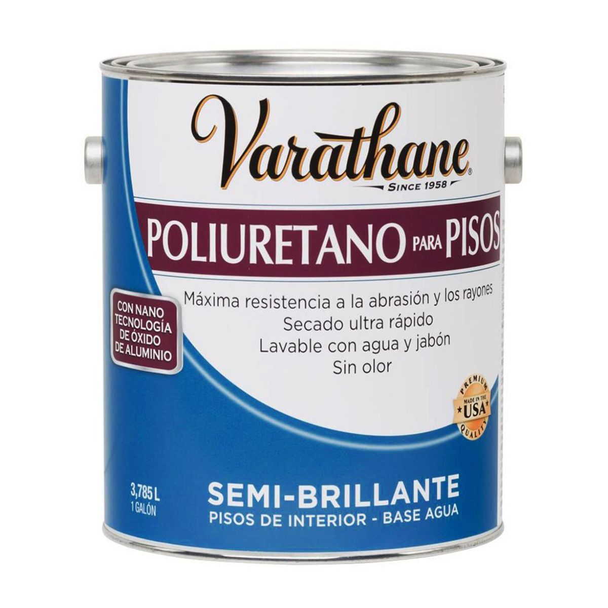 RUST OLEUM - VARATHANE POLIURETANO PISOS INTERIOR SEMI BRILLANTE BASE AGUA 1 GALÓN
