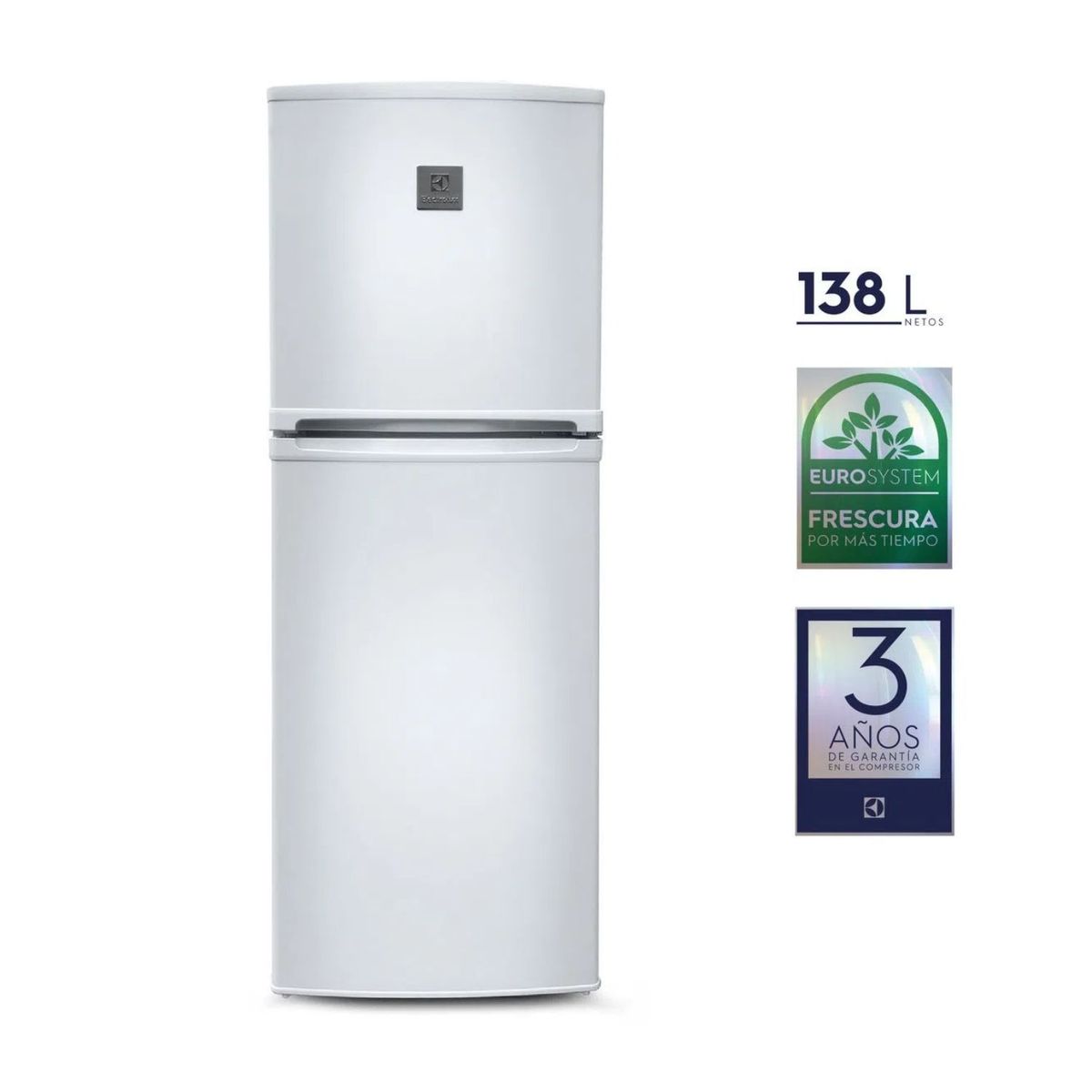 ELECTROLUX - Refrigeradora Electrolux 138 Lts. Top Freezer Blanco - ERT18G2HNW